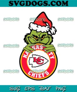 Grinch Kansas City Chiefs Circle Logo SVG, Kansas City Chiefs Christmas SVG PNG EPS DXF