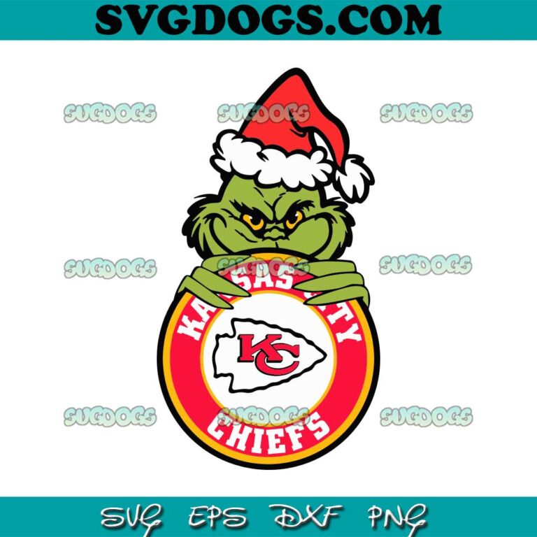 Grinch Kansas City Chiefs Circle Logo SVG