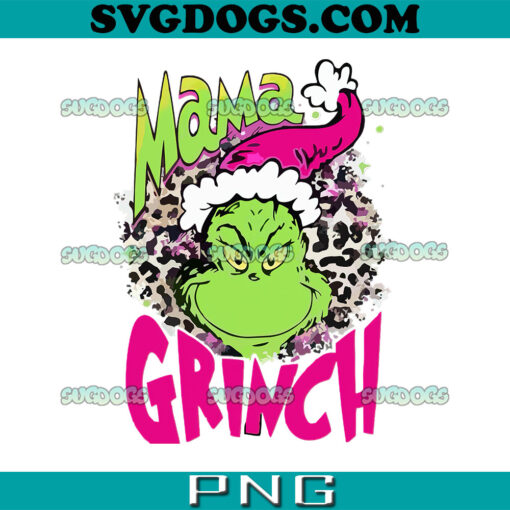 Grinch Mama PNG, Pink Grinch Christmas PNG