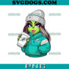 Grinch Girl Las Vegas Raiders Coffee PNG, Grinch Coffee Christmas PNG, Christmas Las Vegas Raiders PNG