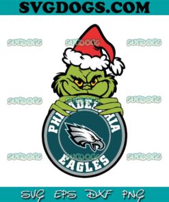 Grinch Philadelphia Eagles Logo SVG, Philadelphia Eagles Christmas SVG PNG EPS DXF