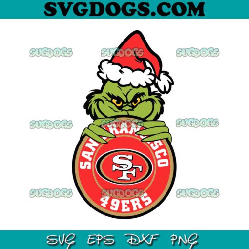 Grinch San Francisco 49ers Logo SVG, San Francisco 49ers Christmas SVG PNG EPS DXF