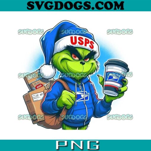 Grinch Shipping USPS PNG, Grinch Usps Merry christmas PNG