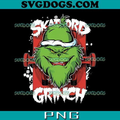 Grinch Skatebord PNG, Grinch Christmas PNG