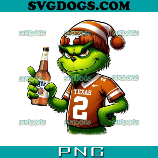 Grinch Texas Rangers Drink Miller Lite PNG, Christmas Texas Rangers PNG, Grinch Drink Beer PNG