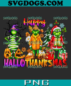 Happy Hallothanksmas PNG, Funny Gnomes PNG, Grinchmas PNG