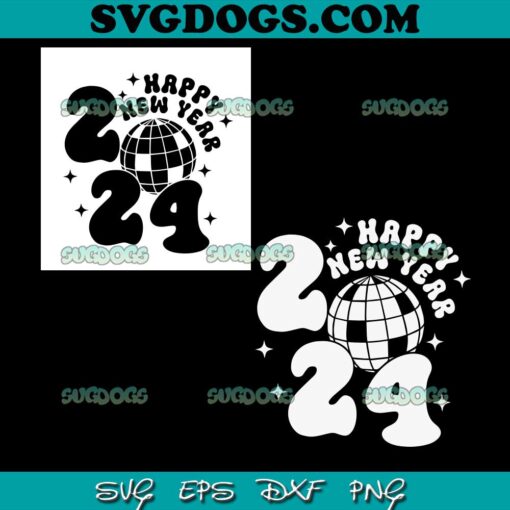 Happy New Year 2024 SVG Bundle, New Year’s Eve SVG PNG EPS DXF