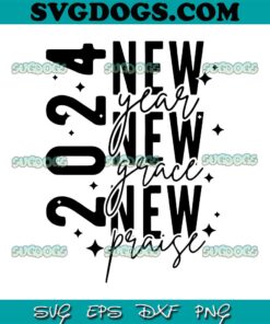 Happy New Year SVG, Hello 2024 Christian SVG PNG EPS DXF