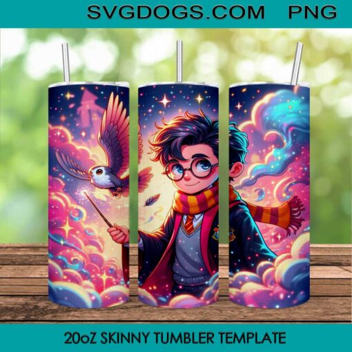 Harry Potter Cartoon 20oz Tumbler Wrap PNG File