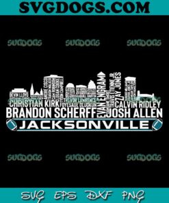 Jacksonville Jaguars Skyline SVG, Brandon Scherff SVG, Josh Allen SVG PNG DXF EPS