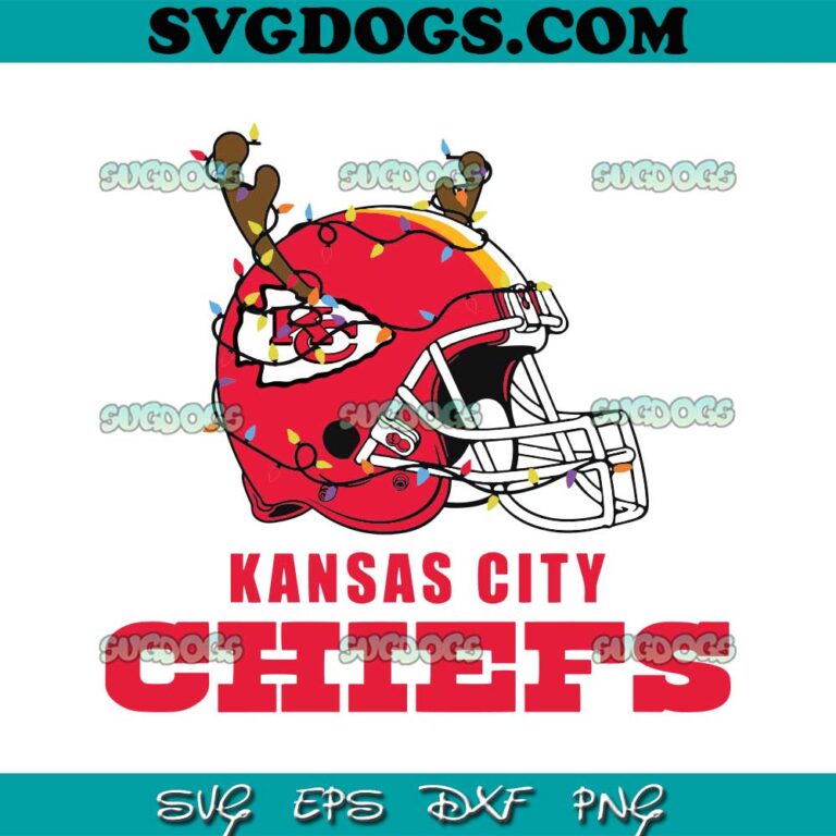 Kansas City Chiefs Helmet Deer Antlers SVG