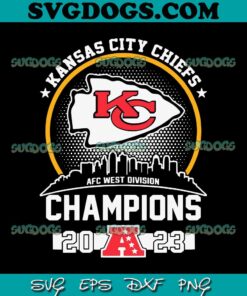 Kansas City Chiefs Skyline 2023 AFC West Division Champions SVG, KC Chiefs SVG PNG EPS DXF