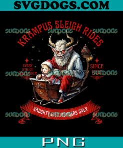 Krampus Sleigh Rides PNG, Merry Krampus Christmas Xmas Horror PNG
