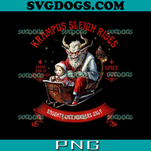 Krampus Sleigh Rides PNG, Merry Krampus Christmas Xmas Horror PNG