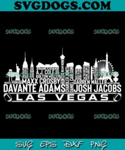 Las Vegas Raiders Skyline SVG, Josh Jacobs SVG, Davante Adams SVG PNG DXF EPS