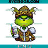 Bougie Grinch Girl Grinchmas PNG, Leopard Grinch Coffee PNG
