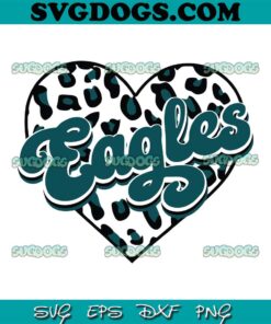 Leopard Heart Philadelphia Eagles SVG PNG EPS DXF