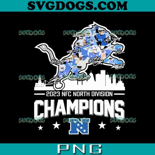 Lions NFC North Champion 2023 PNG, Lions Nfc North Champion PNG