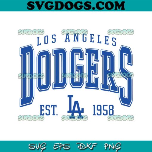 Los Angeles Dodgers Est 1958 SVG PNG EPS DXF