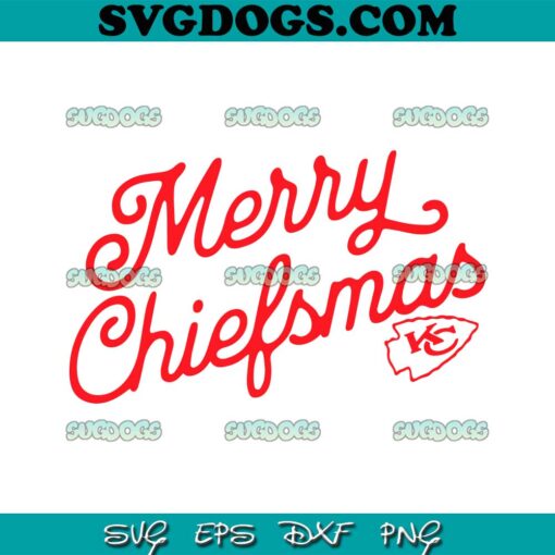 Merry Chiefsmas SVG, Christmas Kansas City Chiefs SVG EPS DXF PNG