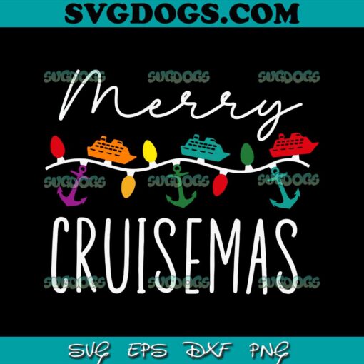 Merry Cruisemas SVG, Family Cruise Christmas Cruisin Crew SVG PNG EPS DXF