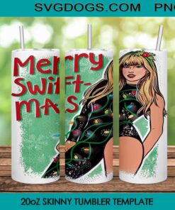 Merry Swiftmas Taylor Swift 20oz Tumbler Wrap PNG File