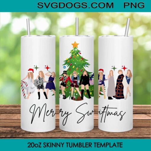 Merry Swiftmas Tumbler Wrap PNG File