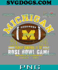 Michigan Playoff Semifinal At The  Rose Bowl Game 2024 PNG, CFP Semi Football PNG