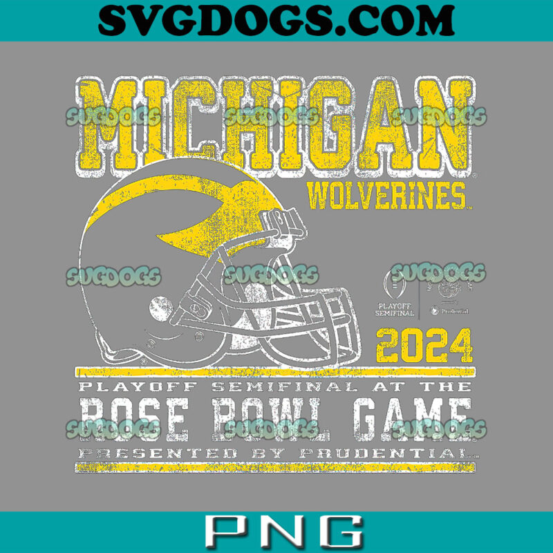 Michigan Wolverines Rose Bowl 2024 CFP Semi Football PNG