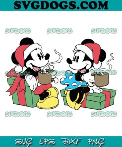 Mickey And Minnie Mouse Christmas SVG, Disney Coffee SVG PNG EPS DXF