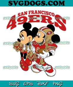 Mickey Minnie 49ers 2023 Playoffs SVG, San Francisco 49ers SVG, Disney Christmas SVG PNG EPS DXF