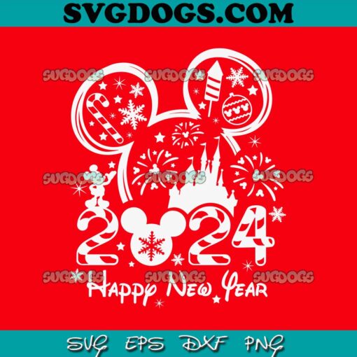 Mickey Mouse 2024 Happy New Year SVG, Family Vacation SVG, Disney 2024 New Year SVG PNG EPS DXF