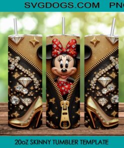 Minnie Fashion Zipper 20oz Tumbler Wrap PNG File