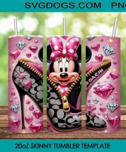 Minnie Heels Shoes 20oz Tumbler Wrap PNG File