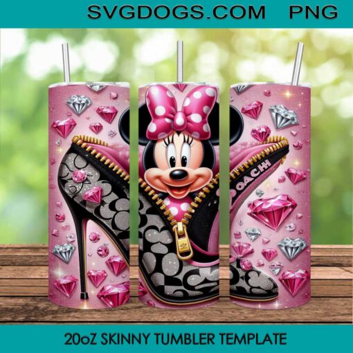 Minnie Heels Shoes 20oz Tumbler Wrap PNG File