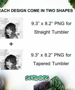 Taylor Swift Newspaper Cutouts 20oz Tumbler Wrap PNG File 1
