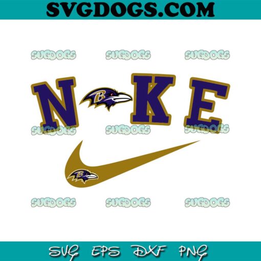 Nike Logo Baltimore Ravens SVG, Baltimore Ravens SVG PNG DXF EPS