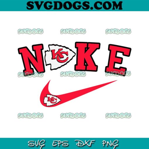 Nike Logo Kansas City Chiefs SVG, KC Chiefs SVG PNG DXF EPS