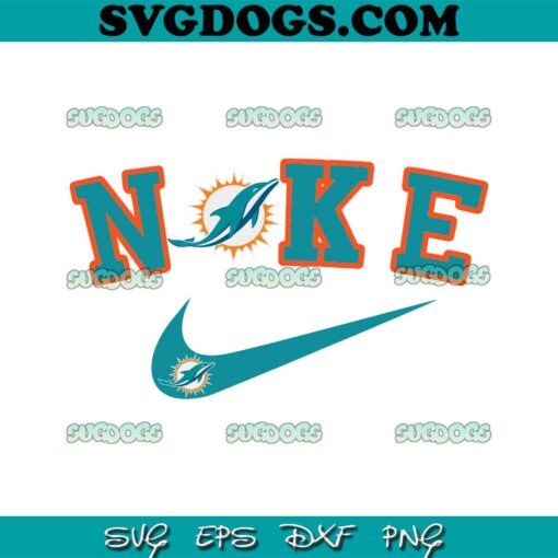 Nike Logo Miami Dolphins SVG, Miami Dolphins Football SVG PNG DXF EPS