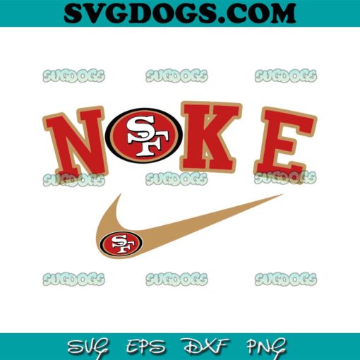 Nike Logo San Francisco 49ers SVG, 49ers Football SVG PNG DXF EPS