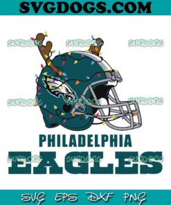 Philadelphia Eagles Helmet Deer Antlers SVG, Philadelphia Eagles Christmas SVG PNG EPS DXF