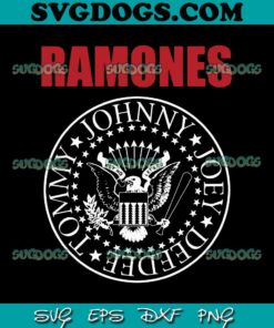 Ramones Red Text Seal Rock Music Band SVG, Ramones Logo SVG, Ramones Band SVG PNG EPS DXF