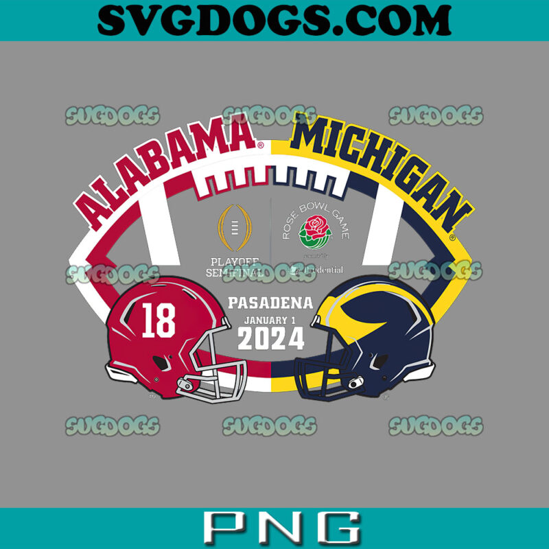 Rose Bowl 20232024 CFP Semi Football Michigan vs Alabama PNG