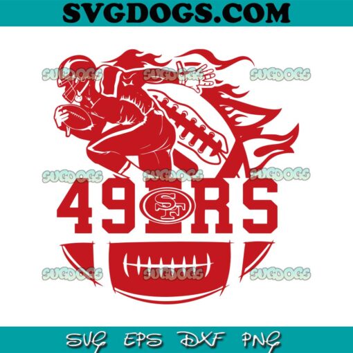 San Francisco 49ers Player Football SVG, 49ers SVG PNG DXF EPS