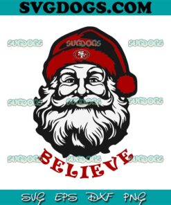 Santa Claus Believe Kansas City Football SVG, Kansas City Chiefs Christmas SVG PNG EPS DXF