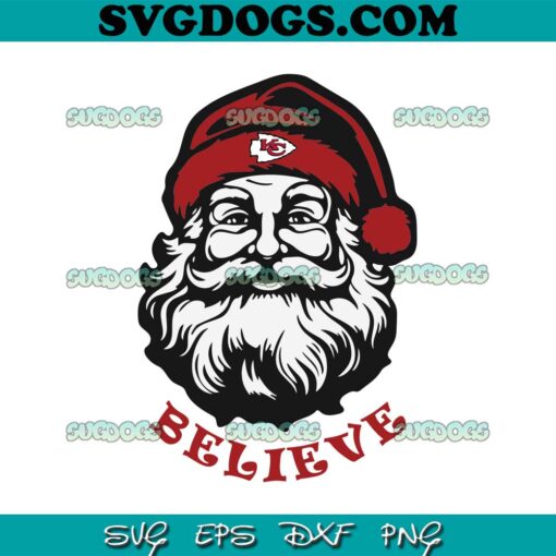 Santa Claus Believe San Francisco Football SVG, San Francisco 49ers Christmas SVG PNG EPS DXF