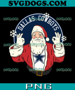 Santa Claus Loves Dallas Cowboys PNG, Dallas Cowboys Christmas PNG