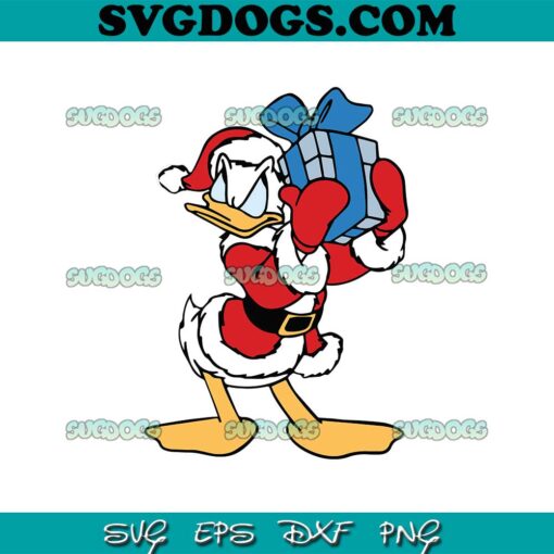 Santa Donald Duck SVG, Donald Christmas SVG PNG EPS DXF