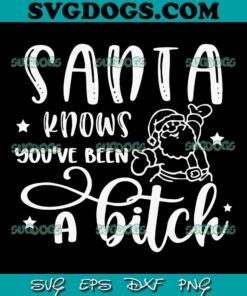 Santa Knows You Have Been A Bitch SVG, Naughty Christmas SVG PNG EPS DXF