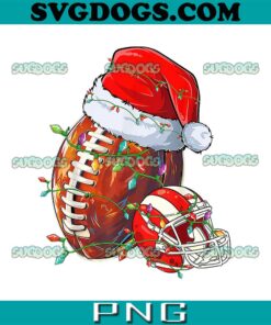 Santa’s Favorite Football Player Christmas PNG
